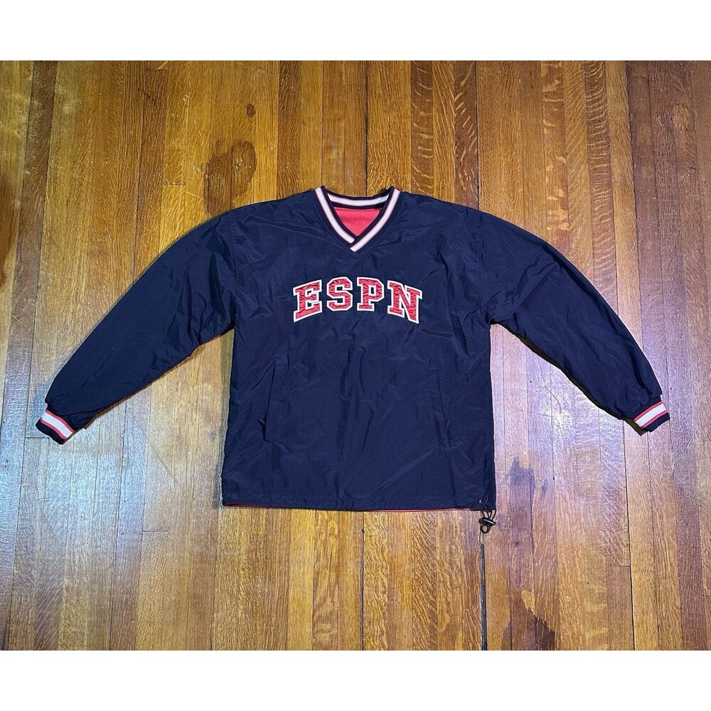 Vintage ESPN Reversible Pullover Windbreaker Size Medium